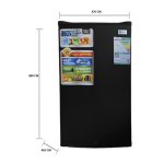 ثلاجة دان سات باب واحد سعة 82 لتر 3 قدم أسو د DNFS140R