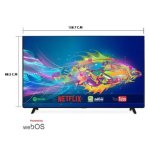 شاشة دان سات 65 بوصة WebOS بدقة فائقة الوضوح 4K مع حامل على الحائط وريسيفر داخلي DTD65UWS