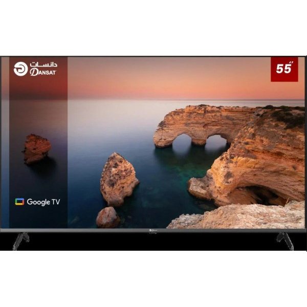 شاشة دان سات 55 بوصة جوجل كيو ليد QLED بدقة فائقة الوضوح 60 هرتز ريسيفر داخلي DTD55