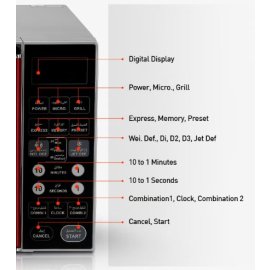 ميكرويف جيباس ديجيتال 27 لتر - طاولة - موديل GMO1876