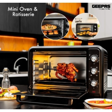 فرن كهربائي جيباس بقدرة 2000 وات 42 لتر GO4450  فرن كهربائي جيباس بقدرة 2000 وات 42 لتر GO4450