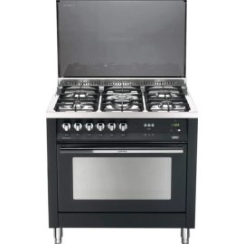 فرن غاز لوفرا إيطالي مسطح جيد التهوية 60 * 90 ، من الحديد المصبوب باللون الاسود - PNMG96G2VG/CI