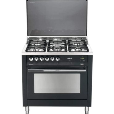 فرن غاز لوفرا إيطالي مسطح جيد التهوية 60 * 90 ، من الحديد المصبوب باللون الاسود - PNMG96G2VG/CI