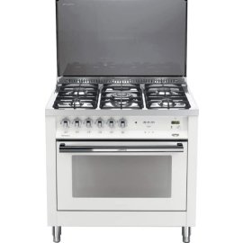 فرن غاز لوفرا إيطالي مسطح جيد التهوية 60 * 90 ، من الحديد المصبوب باللون الأبيض - PNMG96G2VG/CI