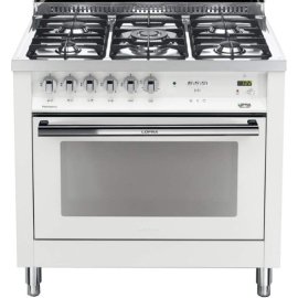 فرن غاز لوفرا إيطالي مسطح جيد التهوية 60 * 90 ، من الحديد المصبوب باللون الأبيض - PNMG96G2VG/CI