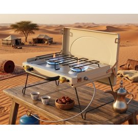  موقد غاز دي ال سي DLC عينين بفوة 7000w للتخييم والسفر DLC-38537