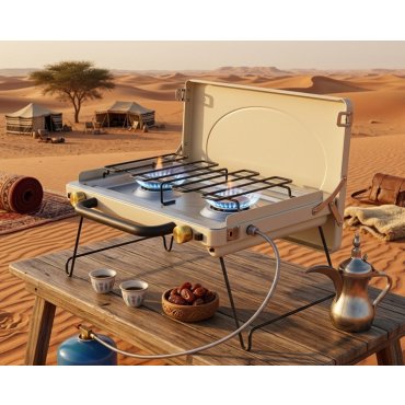  موقد غاز دي ال سي DLC عينين بفوة 7000w للتخييم والسفر DLC-38537