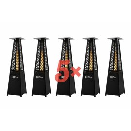 دفاية غاز خارجية للحدائق و المطاعم و الجلسات الخارجية - أسود - بتصميم جديد - عرض الباكدج