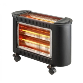 دفاية كهربائية من جي في سي برو 4 شمعات بقوة 2400 واط مزودة بعجلات لسهولة التنقل لون أسود - GVCHT-1212 دفاية كهربائية من جي في سي برو 4 شمعات بقوة 2400 واط مزودة بعجلات لسهولة التنقل لون أسود - GVCHT-1212