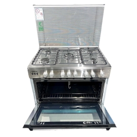 فرن غاز جي في سي برو 5 عيون، 90×60 سم، اشعال ذاتي ، امان كامل، GVCO-9060-EG-1 فرن غاز جي في سي برو 5 عيون، 90×60 سم، اشعال ذاتي ، امان كامل، GVCO-9060-EG-1