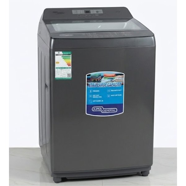 غسالة سوبر جنرال أوتوماتيك فتحة علوية 18 كيلو 10برامج غسيل KSGW1826