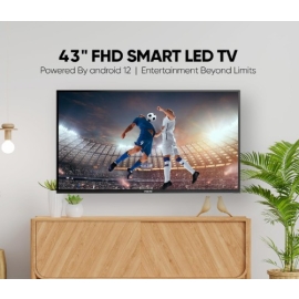 شاشة نيكاي 43 بوصة سمارت FHD مسطحة بتقنية Wi-Fi ومداخل HDMI/USB - موديل NTV4300LED