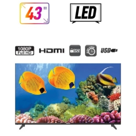 شاشة نيكاي 43 بوصة عادي كاملة الوضوح مسطحة بدقة 1080p مع HDMI وUSB – موديل NTV4300LED