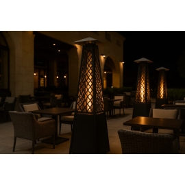 دفاية غاز خارجية للحدائق و المطاعم و الجلسات الخارجية - أسود - بتصميم جديد