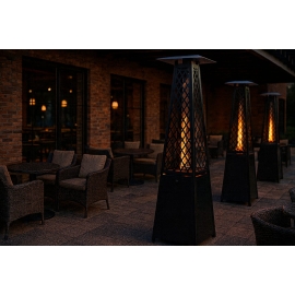 دفاية غاز خارجية للحدائق و المطاعم و الجلسات الخارجية - أسود - بتصميم جديد