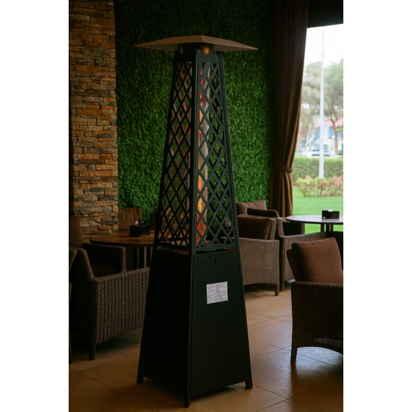 دفاية غاز خارجية للحدائق و المطاعم و الجلسات الخارجية - أسود - بتصميم جديد