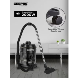 مكنسة كهربائية جيباس 2000 وات سعة 18 لتر – هيكل معدني، وظيفة منفاخ، GVC19045 مكنسة كهربائية جيباس 2000 وات سعة 18 لتر – هيكل معدني، وظيفة منفاخ، GVC19045