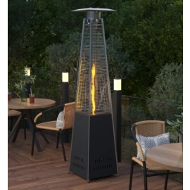 دفاية غاز خارجية للحدائق و المطاعم و الجلسات الخارجية - أسود